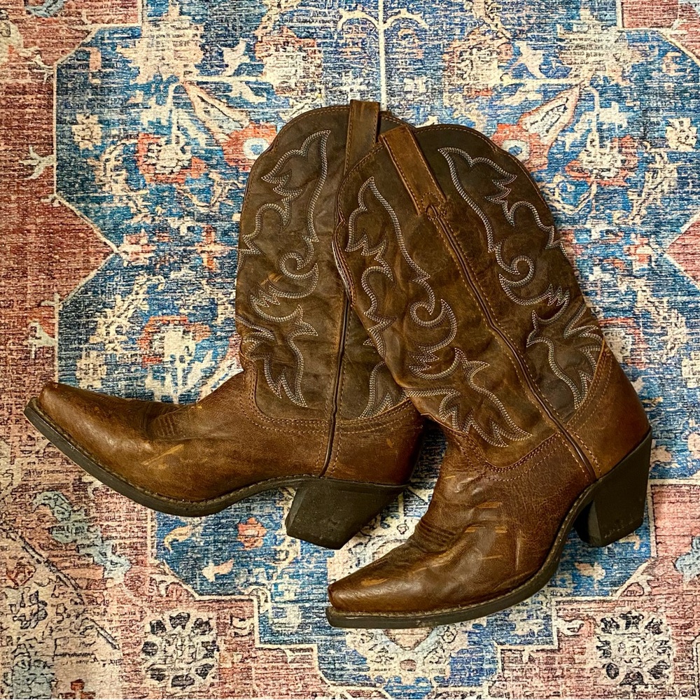 Wide-calf cowgirl boots